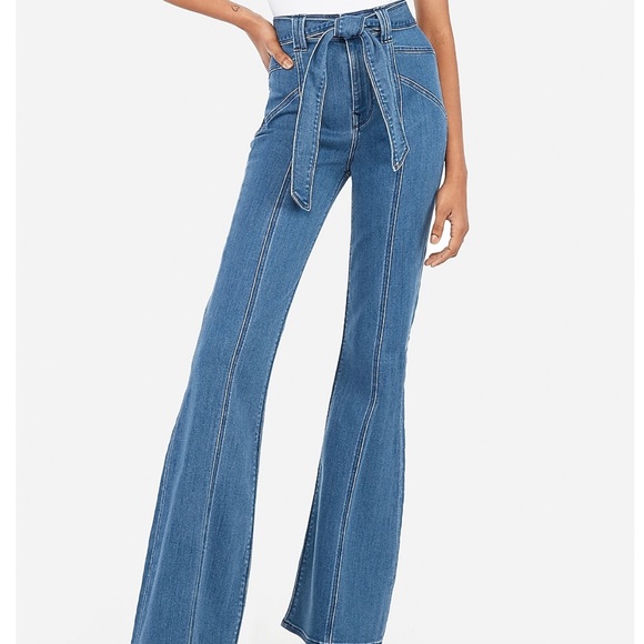 Express Denim - 🎉HP🎉 NWT Express High Waisted Seamed Flare Jeans
